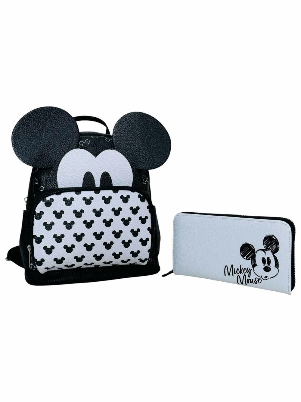 Aldi Disney Mickey Mouse Mini Backpack and Wristlet Wallet Set of 2‎ Black White